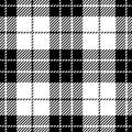 Black And White Tartan Plaid Seamless Scottish Pattern Royalty Free Stock Photo