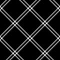 Black and white tartan traditional fabric seamless pattern, vector