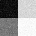 Black and white terrazzo floor seamless patterns set, vector Royalty Free Stock Photo