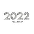 2022 black and white text with black paw doodle paw prints