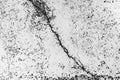 Black and white texture of a concrete wall with a crack. Abstract background for design Royalty Free Stock Photo