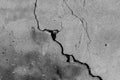 Black and white texture of a concrete wall with a crack Royalty Free Stock Photo