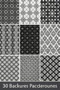Black White Textures Backgrounds Different Styles Royalty Free Stock Photo