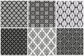 Black White Textures Backgrounds Different Styles Royalty Free Stock Photo