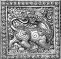 The black and white of Thai fine art relief Royalty Free Stock Photo