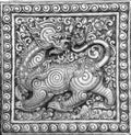 The black and white of Thai fine art relief Royalty Free Stock Photo