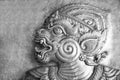 The black and white of Thai fine art relief Royalty Free Stock Photo