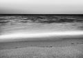 Black and white tidal waves landscape background