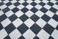 Black and white tiles. Chess floor. Royalty Free Stock Photo