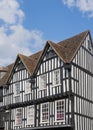 Black and white timbered houses in Stratford Upon Royalty Free Stock Photo