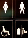 Black and white toilet sign Royalty Free Stock Photo
