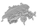 Relief Map of Switzerland Royalty Free Stock Photo
