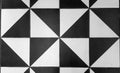 Black and white traditional ceramic floor tile Royalty Free Stock Photo