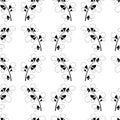 Elegant black and white damask vector seamless pattern.