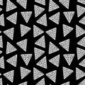 Vector Black and white triangle abstract seamless pattern Royalty Free Stock Photo