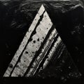 Black And White Triangle: Crystalline Forms In Wet Plate Ambrotype Royalty Free Stock Photo