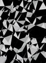 black and white triangles abstract background vertical stone vector Royalty Free Stock Photo