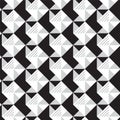 Black and white triangles crosswise with lines pattern background