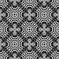 Black and white tribal ethnic style vector seamless pattern. Intricate geometric abstract background. Repeat elegant