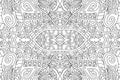 Black and white tribal pattern for coloring book