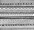 Black and white tribal seamless pattern