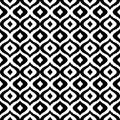 Black and white tribal vector seamless pattern. Hand drawn abstract background. Classic textile design, animalistic Royalty Free Stock Photo