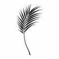 Minimalistic Palm Leaf Outline Tattoo Design