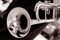 Black and white trumpet Royalty Free Stock Photo