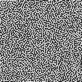 Black and white turing reaction diffusion seamless pattern vector template Royalty Free Stock Photo