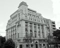 Black&White. Typical building in the center of Bucharest-Bucuresti
