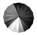 Black and white umbrella isolated on white background Royalty Free Stock Photo