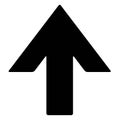 Black and white up arrow web icon