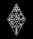 Black and white various triangles geometric ethnic abstract shape, vector Royalty Free Stock Photo