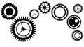 different cogwheels and gears collection