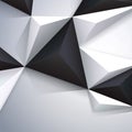 Black and white vector geometric background.