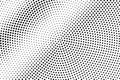 Black and white vector halftone. Subtle halftone digital texture. Faded dotted gradient. Comic effect overlay