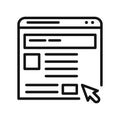 Blog Article Icon Black And White Illustration