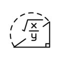 Math Formula Icon Black And White Illustration Royalty Free Stock Photo