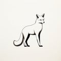 Minimalist Strokes: A Captivating Illustration Of A Dignified Fox
