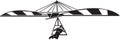 Black and White Hang Glider Illustration Royalty Free Stock Photo