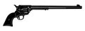 Black and White Long Barrel Pistol Vector Illustration Royalty Free Stock Photo