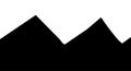 Mountain peaks on a white background . Black and white vector illustration. Royalty Free Stock Photo