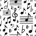 Music Notes Vector Seamless Pattern