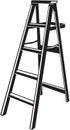 Black and White Step Ladder Illustration