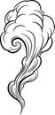 Stylized Smoke or Steam Cloud Illustration Royalty Free Stock Photo