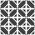 Black and white vector image and seamless repeat pattern design