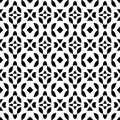 Black and white vector image and seamless repeat pattern design