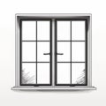 Classic Black And White Window Drawing With Vibrant And Functional Style