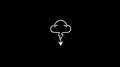 Cloud with Lightning Bolt Icon Royalty Free Stock Photo