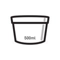 Black and white vector paper cup, bucket for ice cream. For menu cafe takeaway, icons for cafe, app, packaging. Royalty Free Stock Photo